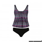 Sunnymyheart Women Sexy Fashion Freedom Plus Size Printed Tankini Bikini Swimwear Swimsuit Bathing Suit Gray B07MF7YV7Z